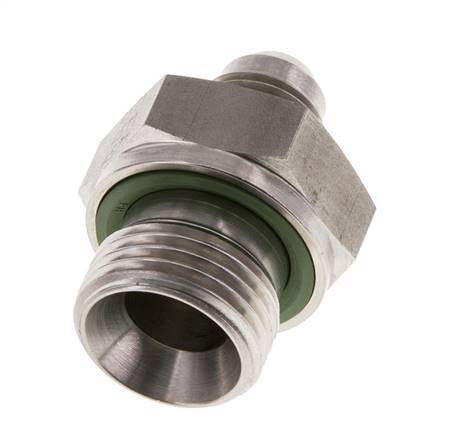 JIC Doppelnippel G1/2'' x UNF 9/16''-18 Edelstahl FKM 275bar (3863.75psi)