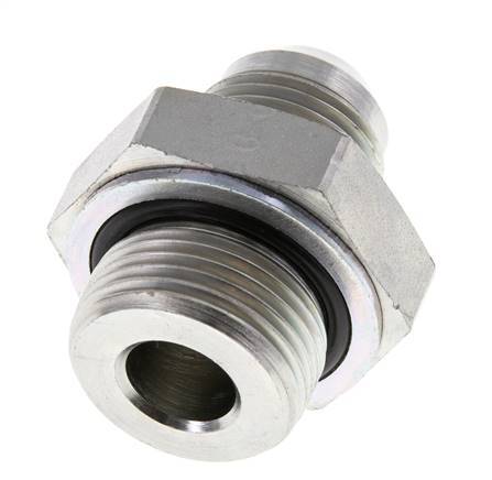 JIC Doppelnippel G3/4'' x UNF 7/8''-14 Stahl NBR 210bar (2950.5psi)