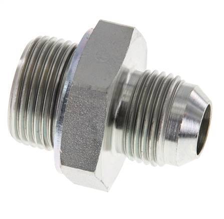 JIC Doppelnippel G3/4'' x UNF 7/8''-14 Stahl NBR 210bar (2950.5psi)