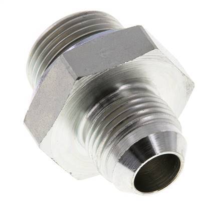 JIC Doppelnippel G3/4'' x UNF 7/8''-14 Stahl NBR 210bar (2950.5psi)
