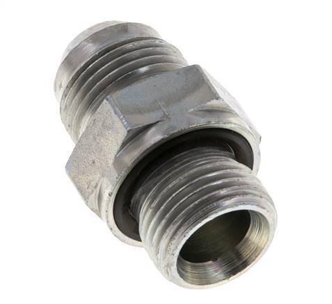 JIC Double Nipple G1/2'' x UNF 7/8''-14 Steel NBR 210bar (2950.5psi) [2 Pieces]