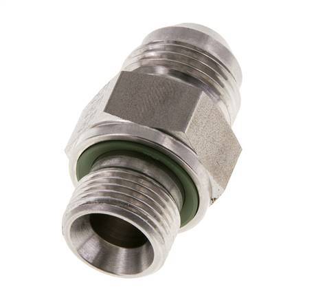 JIC Doppelnippel G3/8'' x UNF 3/4''-16 Edelstahl FKM 275bar (3863.75psi)
