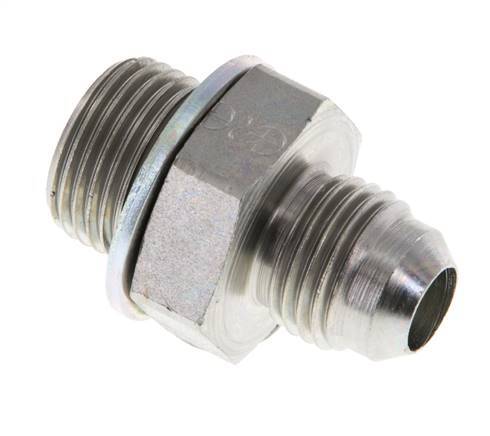 JIC Double Nipple G3/8'' x UNF 9/16''-18 Steel NBR 275bar (3863.75psi) [2 Pieces]