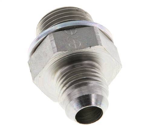 JIC Double Nipple G3/8'' x UNF 9/16''-18 Steel NBR 275bar (3863.75psi) [2 Pieces]