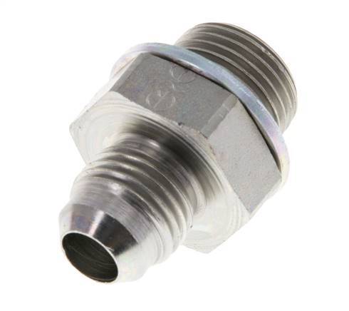 JIC Double Nipple G3/8'' x UNF 9/16''-18 Steel NBR 275bar (3863.75psi) [2 Pieces]