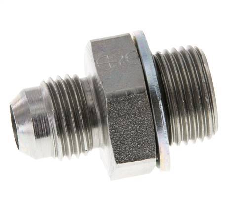 JIC Double Nipple G3/8'' x UNF 9/16''-18 Steel NBR 275bar (3863.75psi) [2 Pieces]