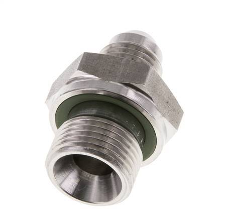 JIC Doppelnippel G3/8'' x UNF 1/2''-20 Edelstahl FKM 275bar (3863.75psi)