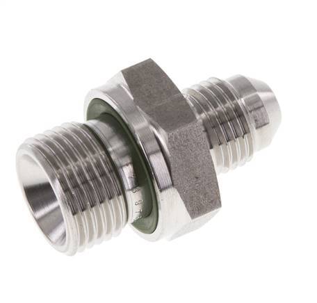 JIC Doppelnippel G3/8'' x UNF 1/2''-20 Edelstahl FKM 275bar (3863.75psi)
