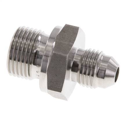 JIC Doppelnippel G3/8'' x UNF 1/2''-20 Edelstahl FKM 275bar (3863.75psi)
