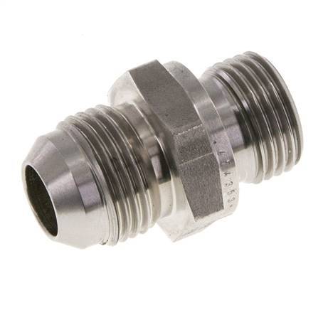 JIC Doppelnippel G1/2'' x UNF 7/8''-14 Edelstahl FKM 210bar (2950.5psi)