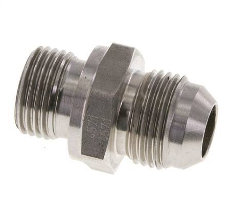 JIC Doppelnippel G1/2'' x UNF 7/8''-14 Edelstahl FKM 210bar (2950.5psi)