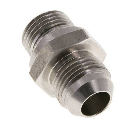 JIC Doppelnippel G1/2'' x UNF 7/8''-14 Edelstahl FKM 210bar (2950.5psi)