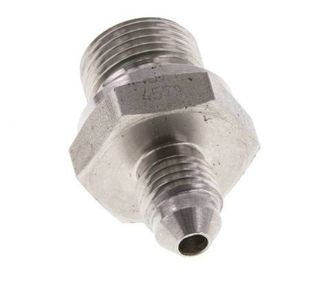 JIC Doppelnippel G3/8'' x UNF 7/16''-20 Edelstahl FKM 310bar (4355.5psi)