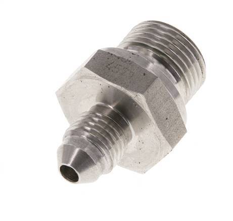 JIC Doppelnippel G3/8'' x UNF 7/16''-20 Edelstahl FKM 310bar (4355.5psi)