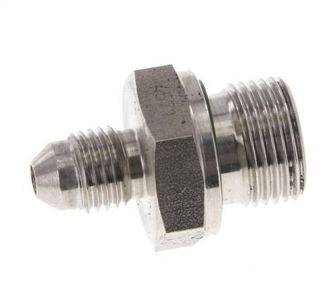 JIC Doppelnippel G3/8'' x UNF 7/16''-20 Edelstahl FKM 310bar (4355.5psi)