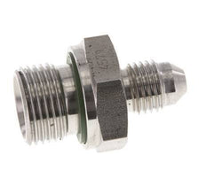 JIC Doppelnippel G3/8'' x UNF 7/16''-20 Edelstahl FKM 310bar (4355.5psi)