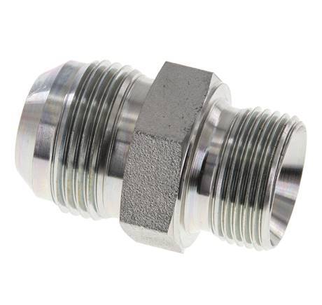 JIC Doppelnippel G3/4'' x UN 1-3/16''-12 Stahl NBR 170bar (2388.5psi)