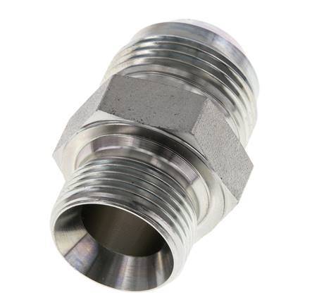 JIC Doppelnippel G3/4'' x UN 1-3/16''-12 Stahl NBR 170bar (2388.5psi)
