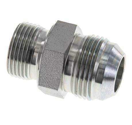 JIC Doppelnippel G3/4'' x UN 1-3/16''-12 Stahl NBR 170bar (2388.5psi)