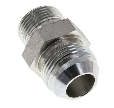 JIC Doppelnippel G3/4'' x UN 1-3/16''-12 Stahl NBR 170bar (2388.5psi)
