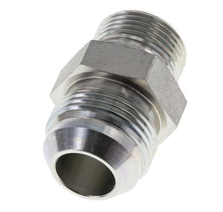 JIC Doppelnippel G3/4'' x UN 1-3/16''-12 Stahl NBR 170bar (2388.5psi)