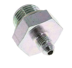JIC-Doppelnippel G1/2'' x UNF 7/16''-20 Stahl NBR 310bar (4355.5psi)