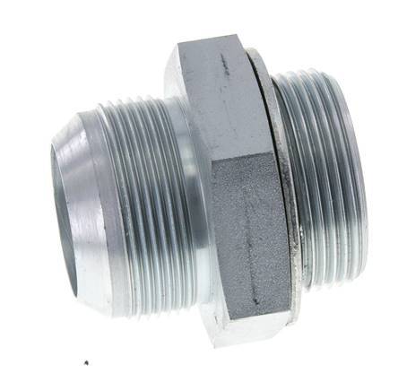 JIC-Doppelnippel G1 1/2'' x UN 1-7/8''-12 Stahl NBR 105bar (1475.25psi)