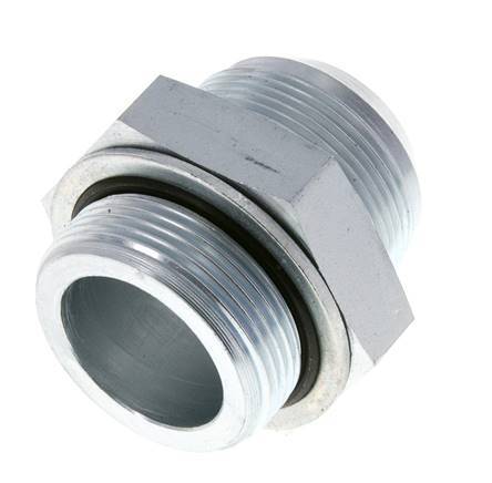 JIC-Doppelnippel G1 1/2'' x UN 1-7/8''-12 Stahl NBR 105bar (1475.25psi)