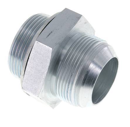 JIC-Doppelnippel G1 1/2'' x UN 1-7/8''-12 Stahl NBR 105bar (1475.25psi)