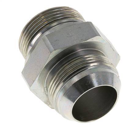 JIC Doppelnippel G1 1/4'' x UN 1-5/8''-12 Stahl NBR 140bar (1967.0psi)