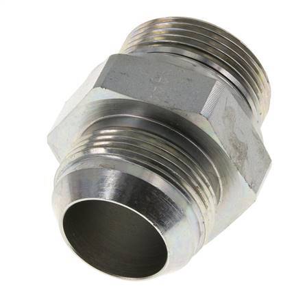 JIC Doppelnippel G1 1/4'' x UN 1-5/8''-12 Stahl NBR 140bar (1967.0psi)