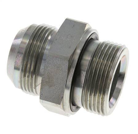 JIC Doppelnippel G1 1/4'' x UN 1-5/8''-12 Stahl NBR 140bar (1967.0psi)