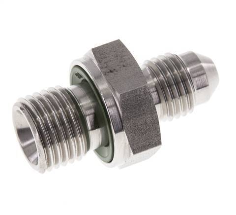 JIC Doppelnippel G1/4'' x UNF 7/16''-20 Edelstahl FKM 310bar (4355.5psi)