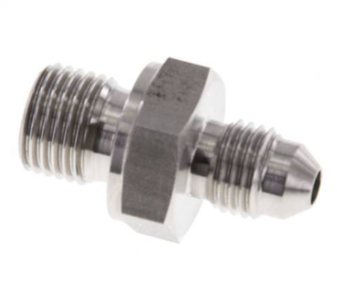 JIC Doppelnippel G1/4'' x UNF 7/16''-20 Edelstahl FKM 310bar (4355.5psi)