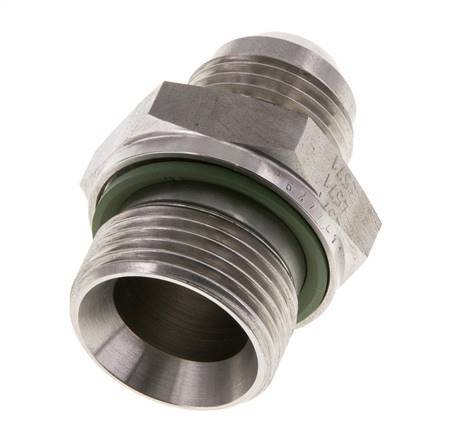 JIC Doppelnippel G3/4'' x UNF 7/8''-14 Edelstahl FKM 210bar (2950.5psi)