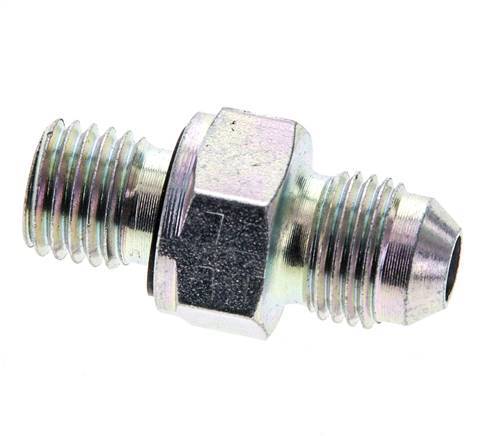 JIC Doppelnippel M12 X 1,5 x UNF 1/2''-20 Stahl NBR 275bar (3863.75psi)