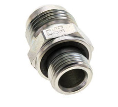 JIC Doppelnippel M18 X 1.5 x UNF 7/8''-14 Stahl NBR 210bar (2950.5psi)