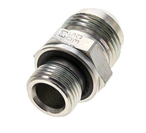 JIC Doppelnippel M18 X 1.5 x UNF 7/8''-14 Stahl NBR 210bar (2950.5psi)