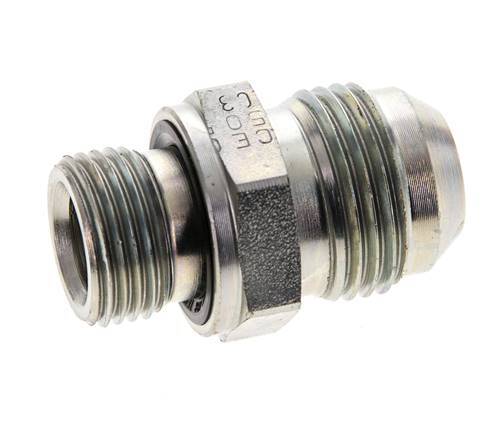 JIC Doppelnippel M18 X 1.5 x UNF 7/8''-14 Stahl NBR 210bar (2950.5psi)