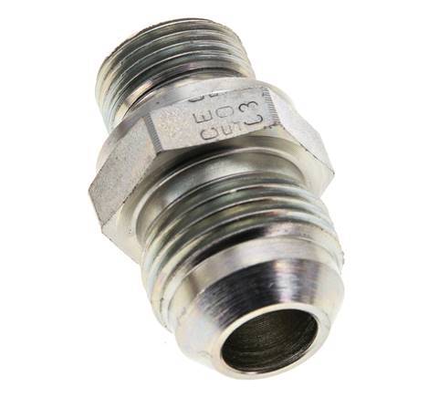 JIC Doppelnippel M18 X 1.5 x UNF 7/8''-14 Stahl NBR 210bar (2950.5psi)