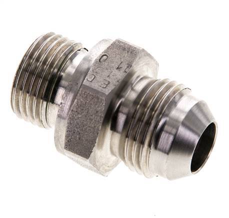 JIC Doppelnippel M18 X 1.5 x UNF 3/4''-16 Edelstahl FKM 275bar (3863.75psi)