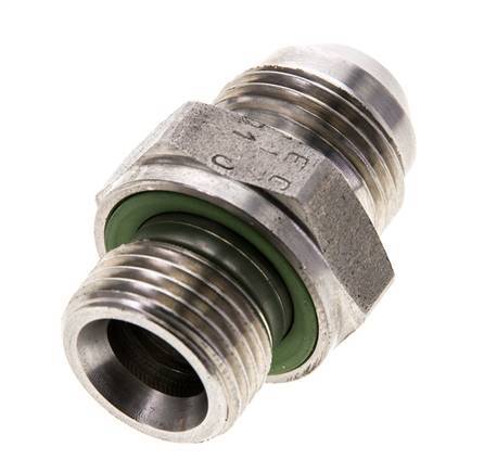 JIC Doppelnippel M18 X 1.5 x UNF 3/4''-16 Edelstahl FKM 275bar (3863.75psi)