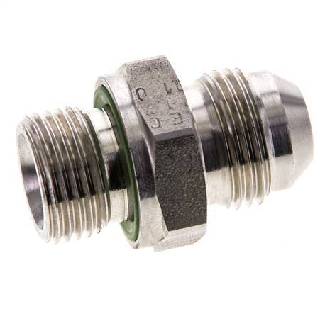 JIC Doppelnippel M18 X 1.5 x UNF 3/4''-16 Edelstahl FKM 275bar (3863.75psi)