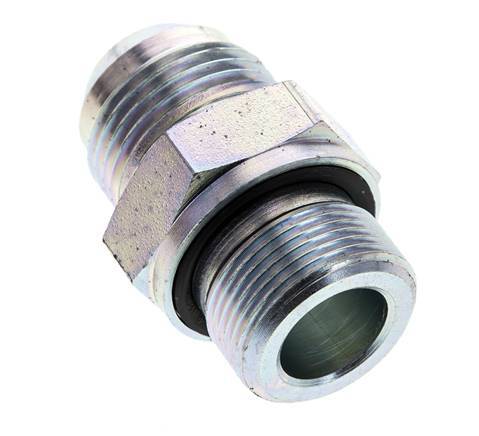 JIC Doppelnippel M26 X 1,5 x UN 1-1/16''-12 Stahl NBR 210bar (2950,5psi)