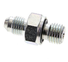 JIC-Doppelnippel M12 X 1.5 x UNF 7/16''-20 Stahl NBR 310bar (4355.5psi)