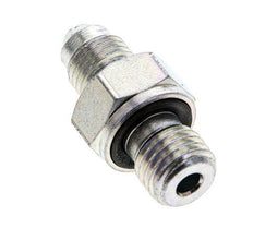 JIC-Doppelnippel M12 X 1.5 x UNF 7/16''-20 Stahl NBR 310bar (4355.5psi)