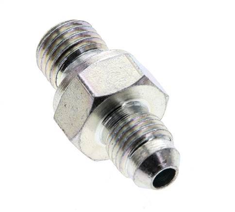 JIC-Doppelnippel M12 X 1.5 x UNF 7/16''-20 Stahl NBR 310bar (4355.5psi)