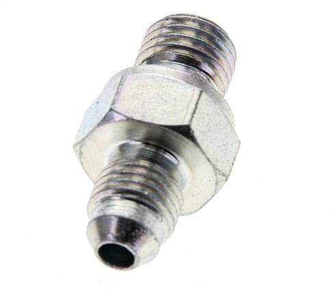 JIC-Doppelnippel M12 X 1.5 x UNF 7/16''-20 Stahl NBR 310bar (4355.5psi)