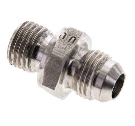 JIC Doppelnippel M14 X 1.5 x UNF 9/16''-18 Edelstahl FKM 275bar (3863.75psi)