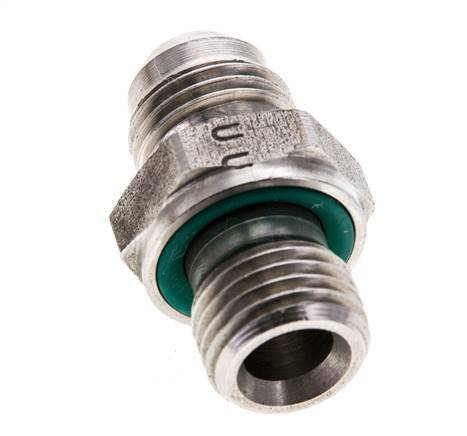 JIC Doppelnippel M14 X 1.5 x UNF 9/16''-18 Edelstahl FKM 275bar (3863.75psi)